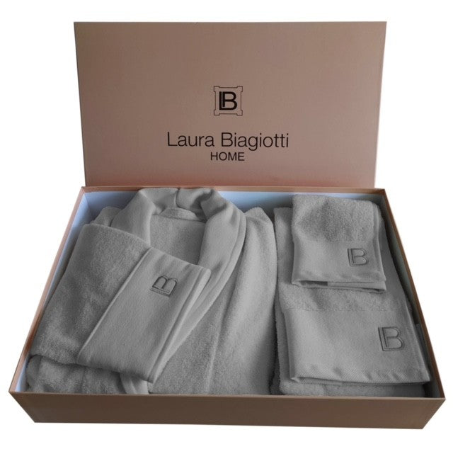 Completo Bagno 7 pezzi 2 accappatoio e 2 asciugamani più Telo Laura Biagiotti collezione HOME