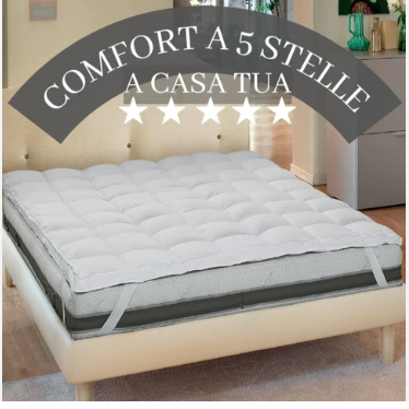 TOPPER MATRIMONIALE 170x195 in percalle di cotone- GF FERRARI