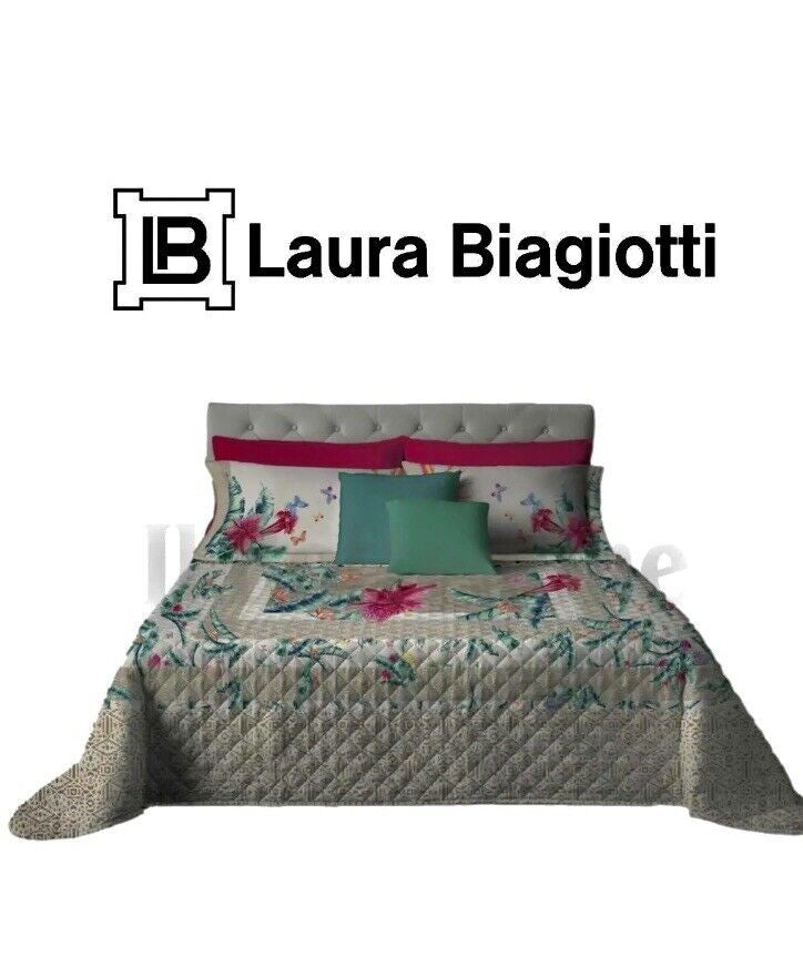 Copriletto trapuntato matrimoniale primaverile estivo trapuntino Laura Biagiotti