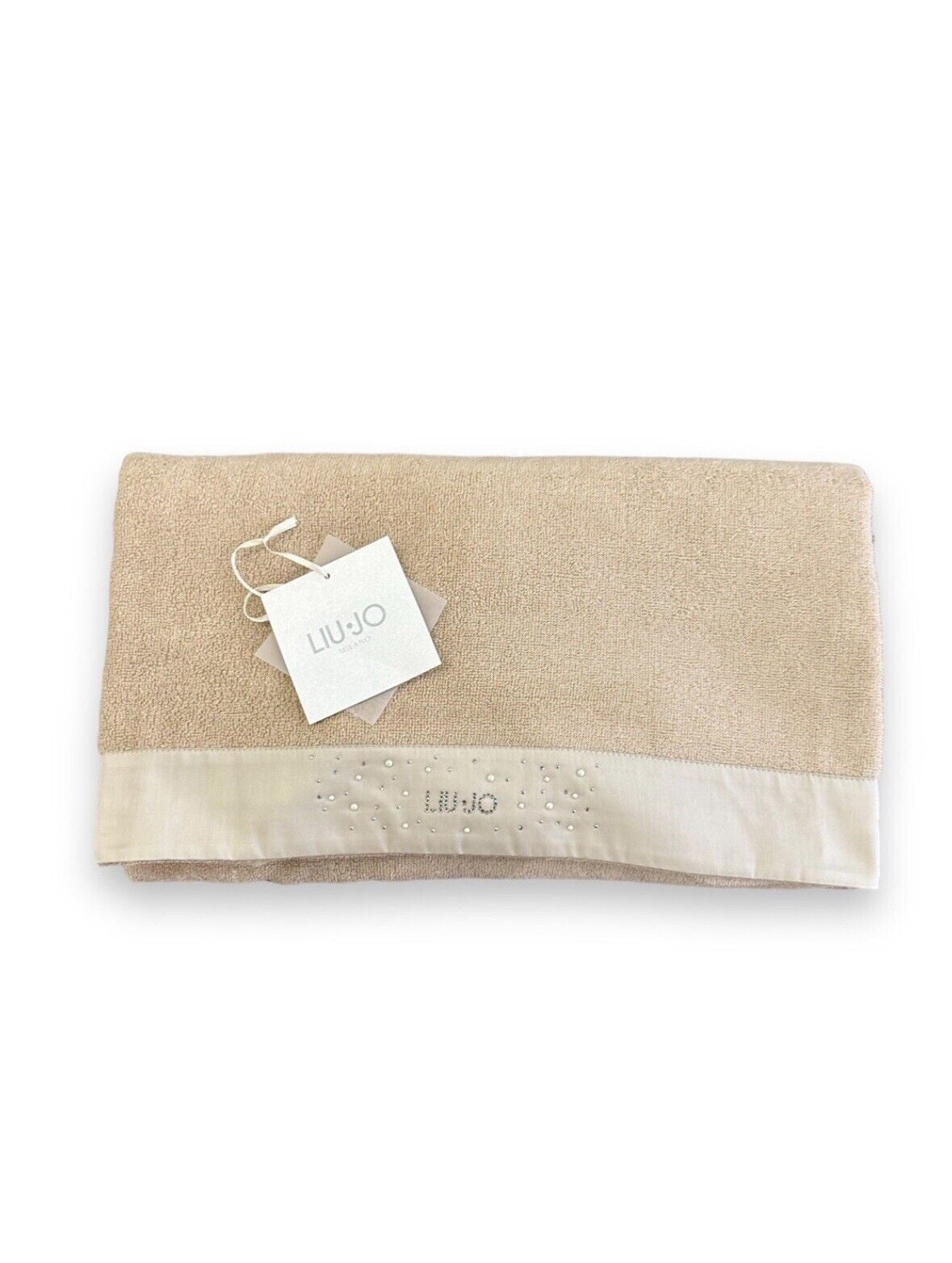 Liu.Jio Telo Spugna 100% Puro Cotone Jacquard Alta Qualita' Morbido Tinta Unita
