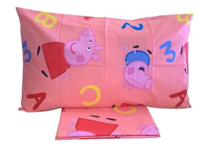 PEPPA PIG Copri Piumino Letto singolo Rosa in Flanella Cotone 100%