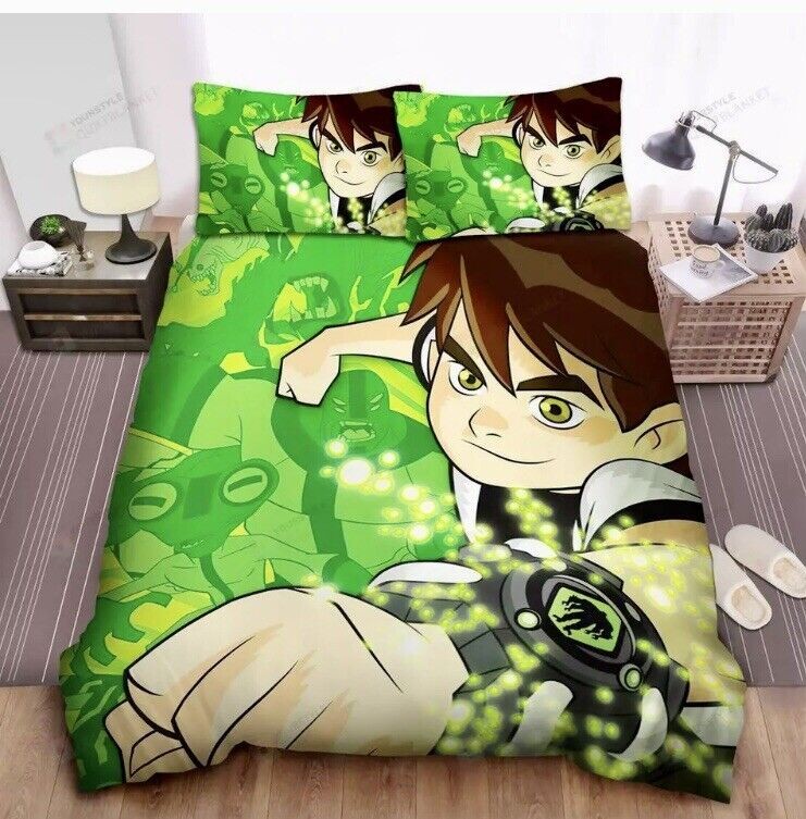 COPRILETTO BEN 10 LETTO SINGOLO 1 POSTO NOVIA VARIANTE VERDE