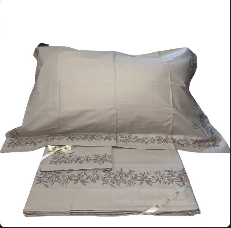 Lenzuola Laura Biagiotti matrimoniale completo letto pure cotone Percalle