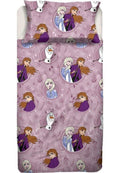 Completo lenzuola in flanella Frozen Disney per letto Singolo J974
