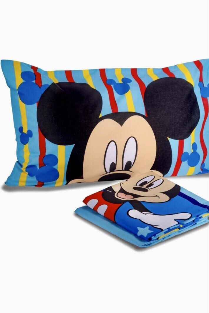 DISNEY COMPLETO LETTO TOPOLINO SINGOLO 100% COTONE