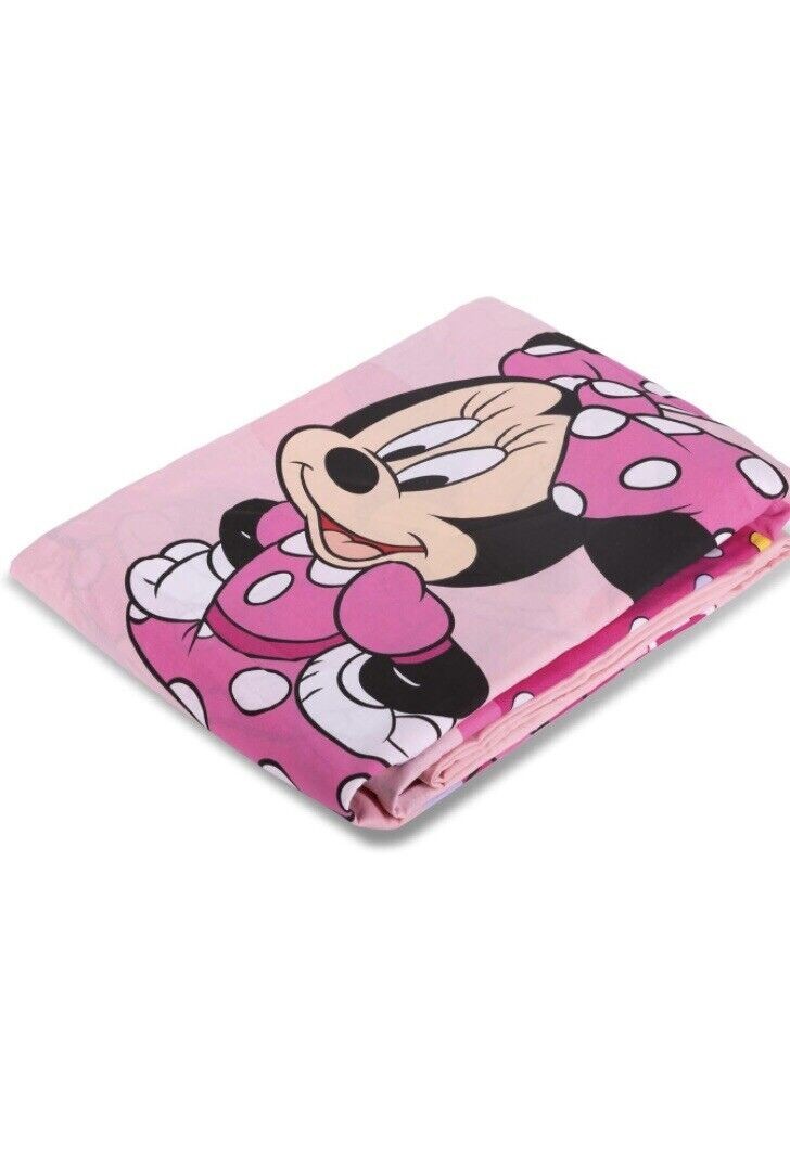 Completo Lenzuola Minnie Mouse Rosa letto singolo Disney puro cotone 100%