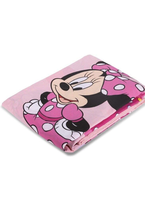 Completo Lenzuola Minnie Mouse Rosa letto singolo Disney puro cotone 100%