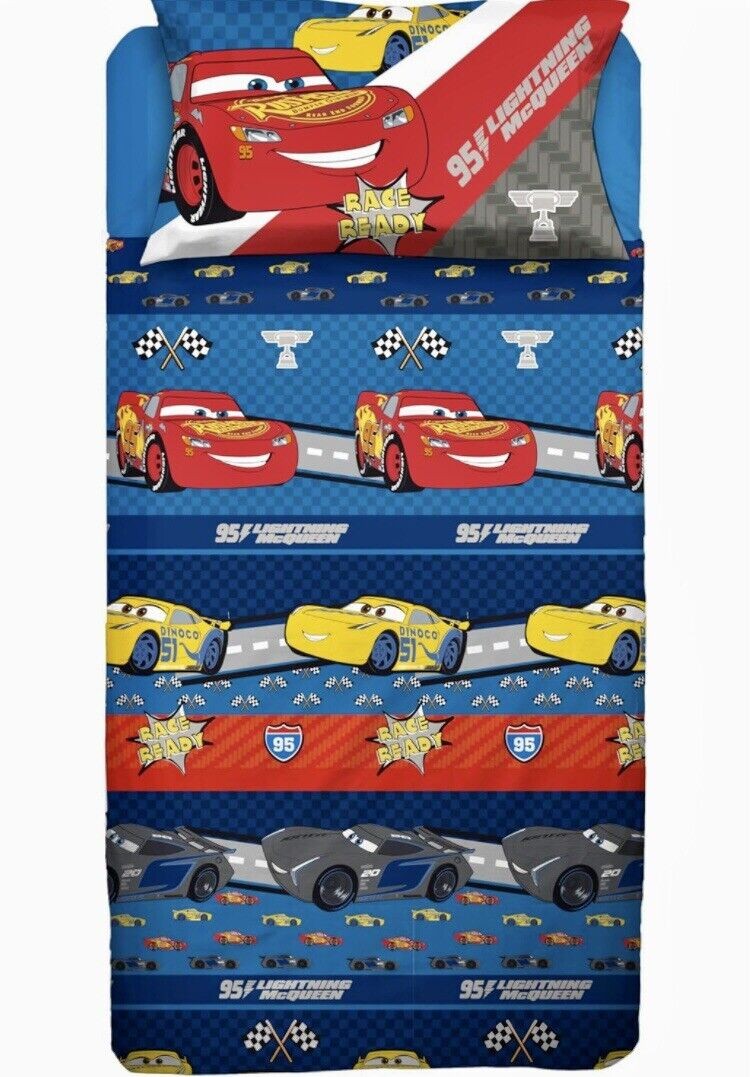 Completo lenzuola Cars Disney Pixar per letto Singolo 150x290