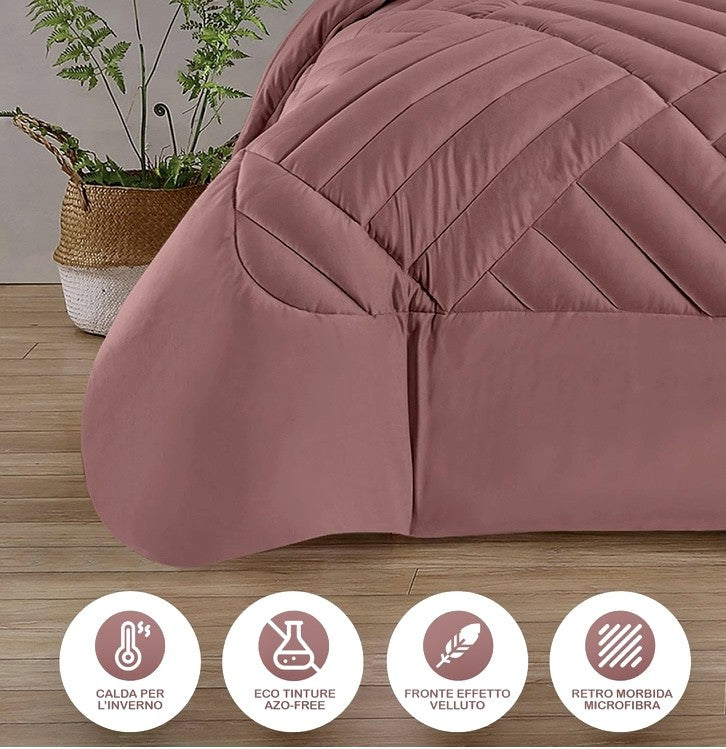 Trapunta per letto Matrimoniale Velvet in  Morbido velluto 350gm