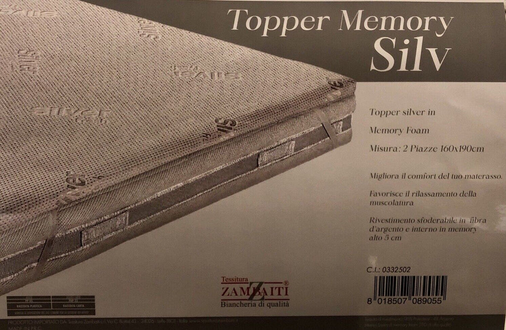 Topper Corretto in Memory Zambetti AIR  Matrimoniale 160X190 h.5 SFODERABILE