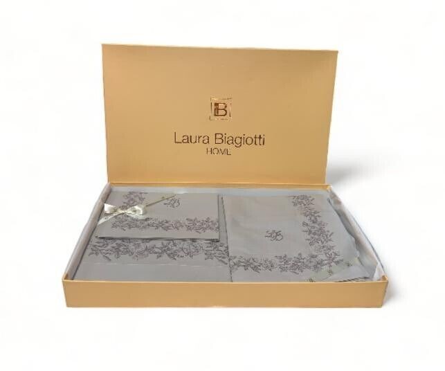 Lenzuola Laura Biagiotti matrimoniale completo letto pure cotone Percalle