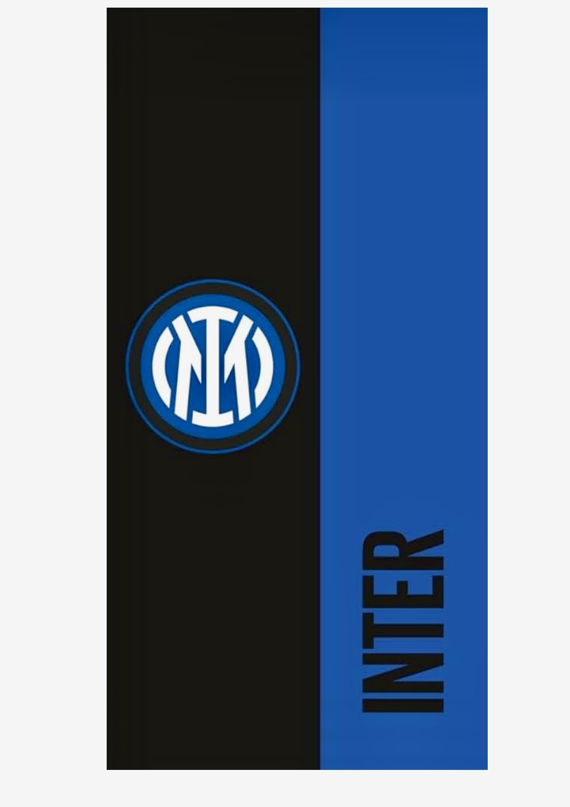TELO MARE INTER SPUGNA 70X140 CM 100% COTONE NUOVO LOGO 2024 PRODOTTO UFFICIALE