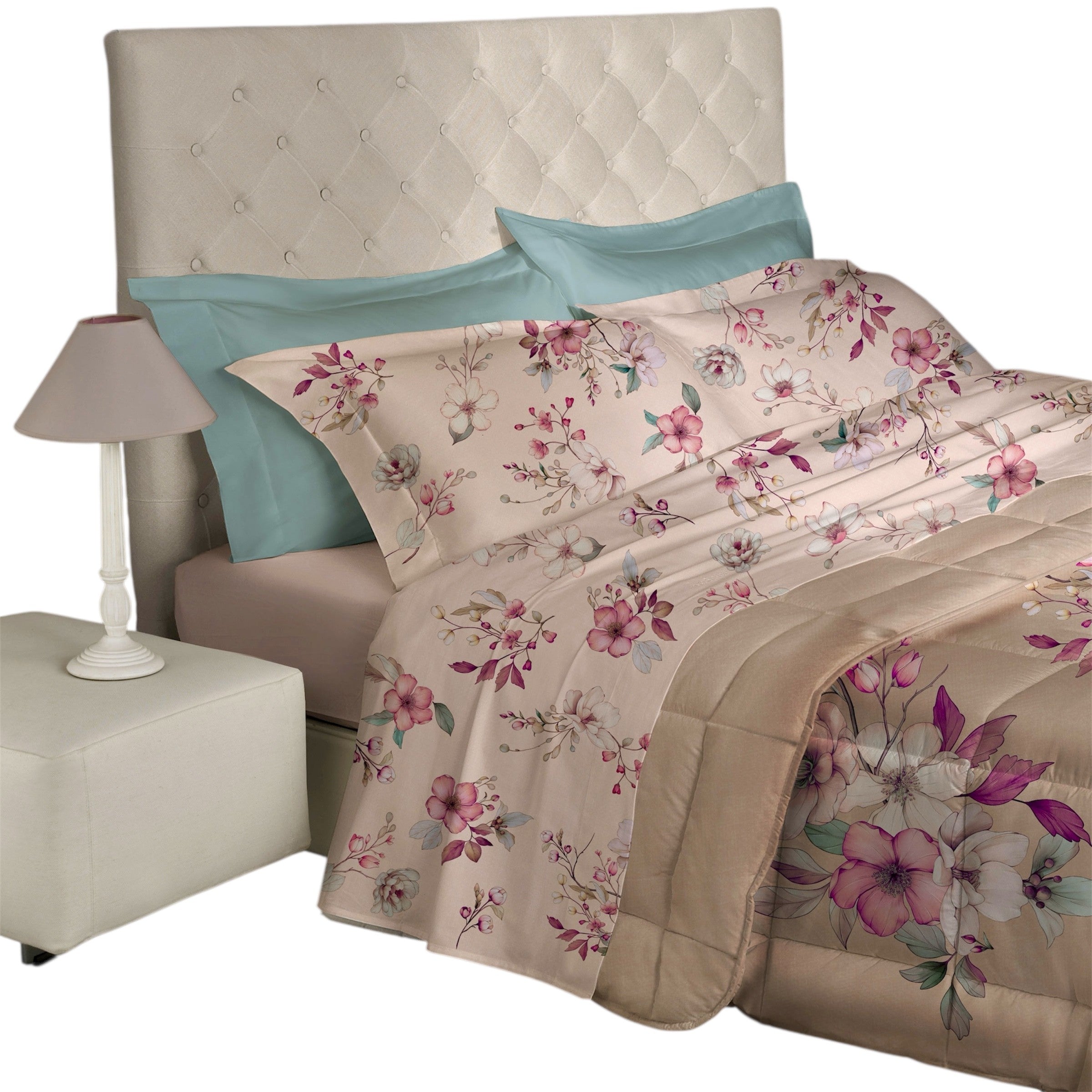 Completo letto matrimoniale Laura Biagiotti 2 piazze maxi 100% cotone – Fantasia