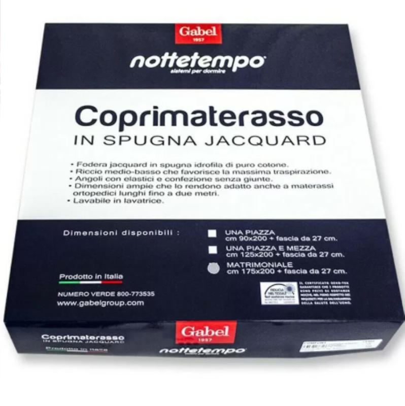 Coprimaterasso in spugna Jacquard Nottetempo - Gabel