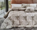 Trapunta Matrimoniale invernale Caldo Piumone Jacquard Gf. Ferrari Cora tortora