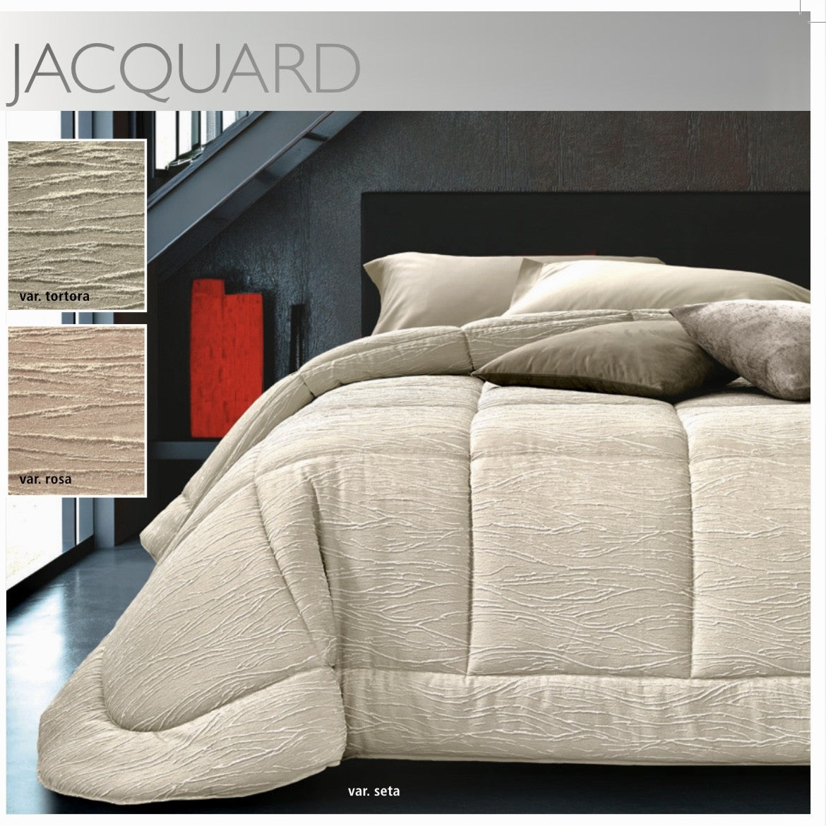 Trapunta matrimoniale jacquard Carmen GF Ferrari | Copriletto imbottito Made in Italy