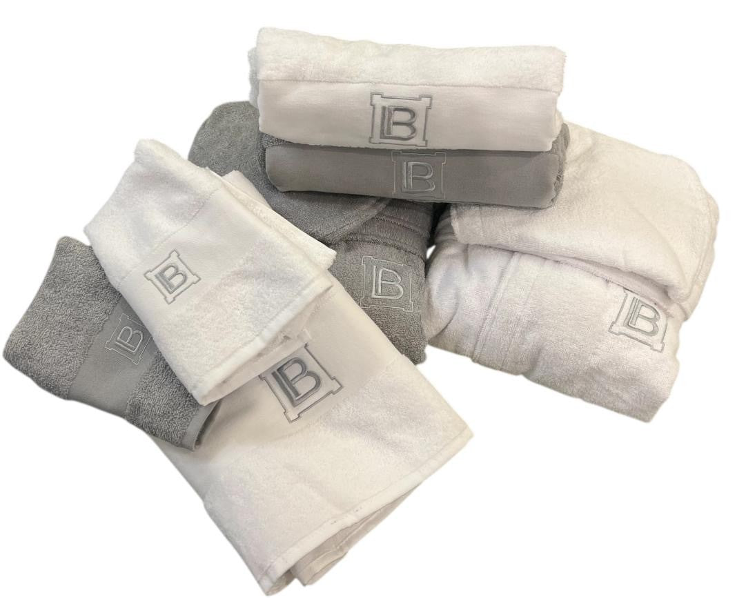 Completo Bagno Laura Biagiotti 7 Pezzi con Accappatoi in Spugna di Cotone