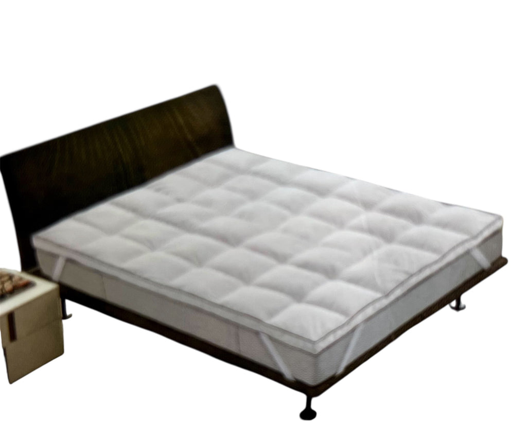 Topper Matrimoniale Zambetti 160x200 cm in Piuma d’Oca – Altezza 7,5 cm – Morbido Effetto Mano Pesca