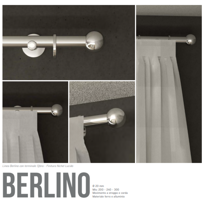 Bastone per tende Berlino Acciaio