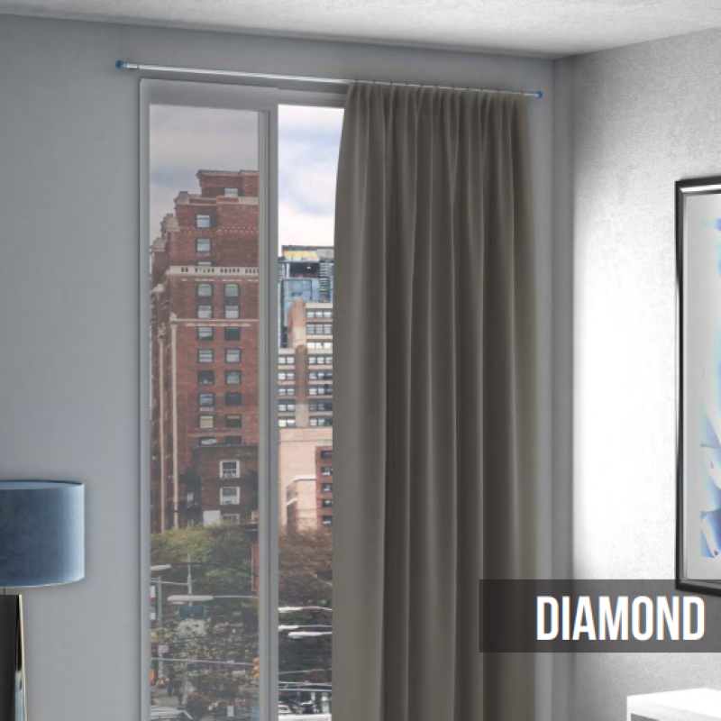 Bastone per tende Diamond Acciaio