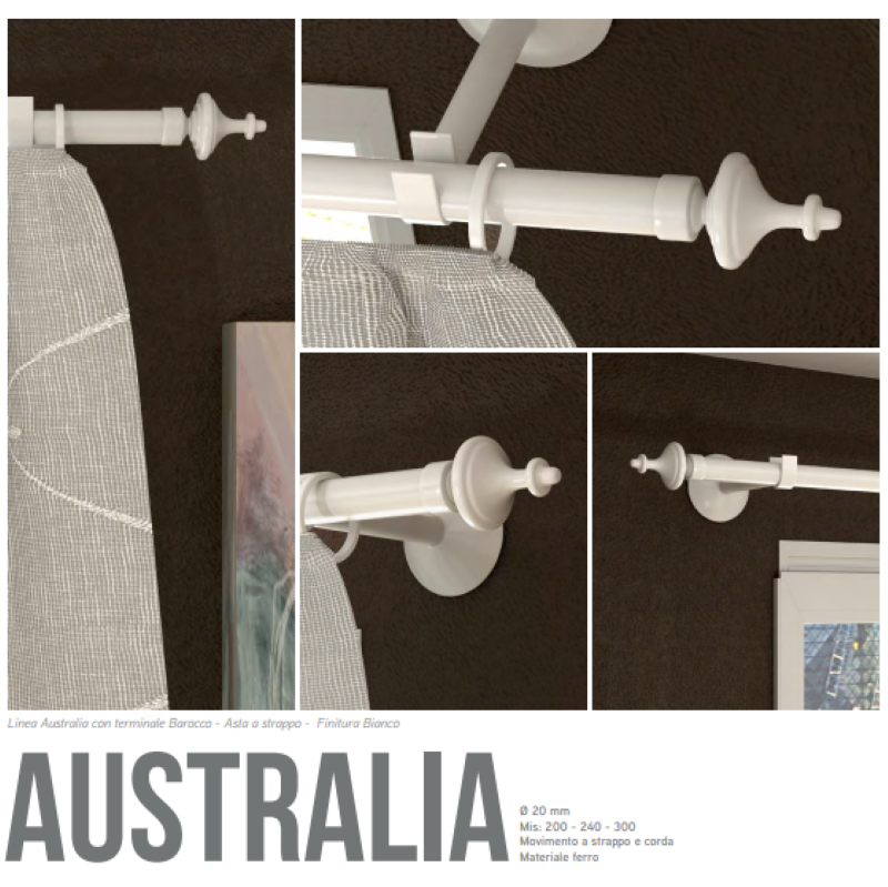 Bastone per tende Australia Ferro