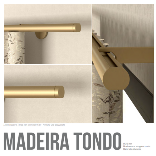 Bastone per tende Madeira Tondo