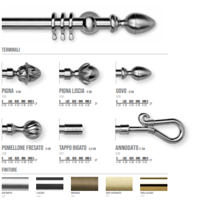 Bastone per tende Ariel
