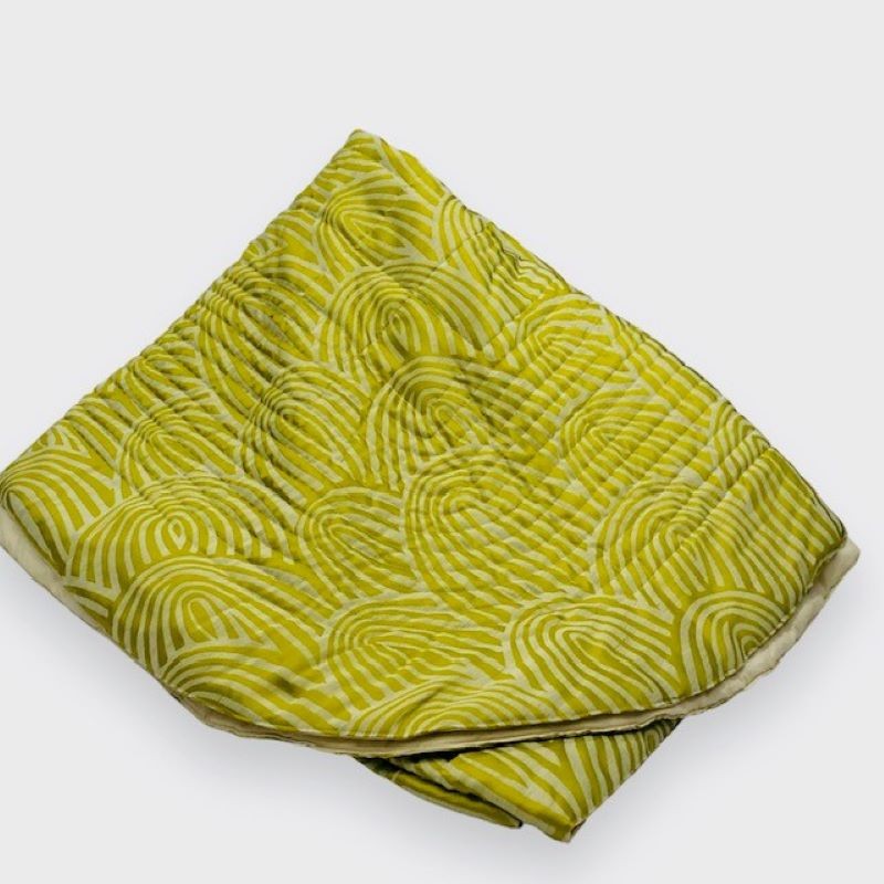 Trapunta Matrimoniale  Artigianale verde pistacchio