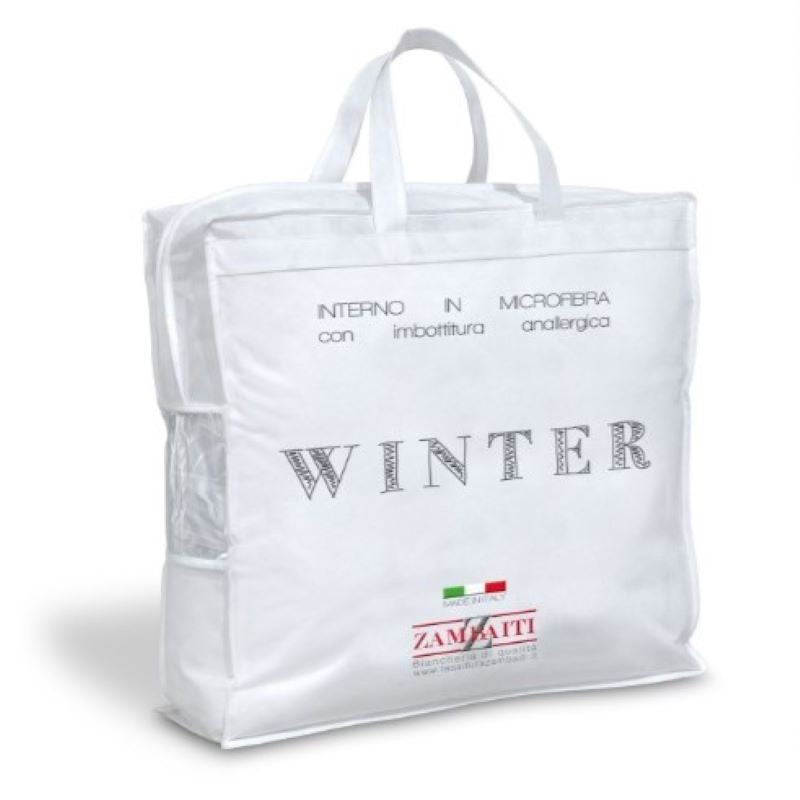 Piumino interno invernale singolo tessuto anallergico bianco