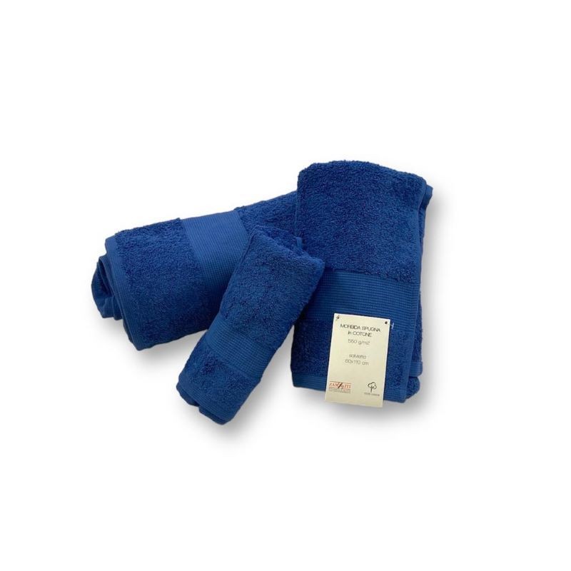 Tris morbida spugna in cotone 550gr/mq Soft - Zambaiti
